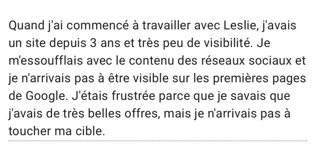 avis leslie coaching seo 2